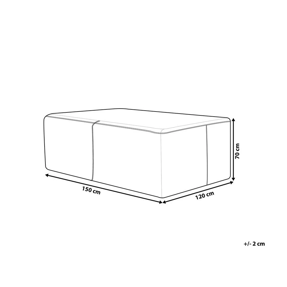 Beliani Meubelhoes CHUVA - Grijs Pvc - Afbeelding 2