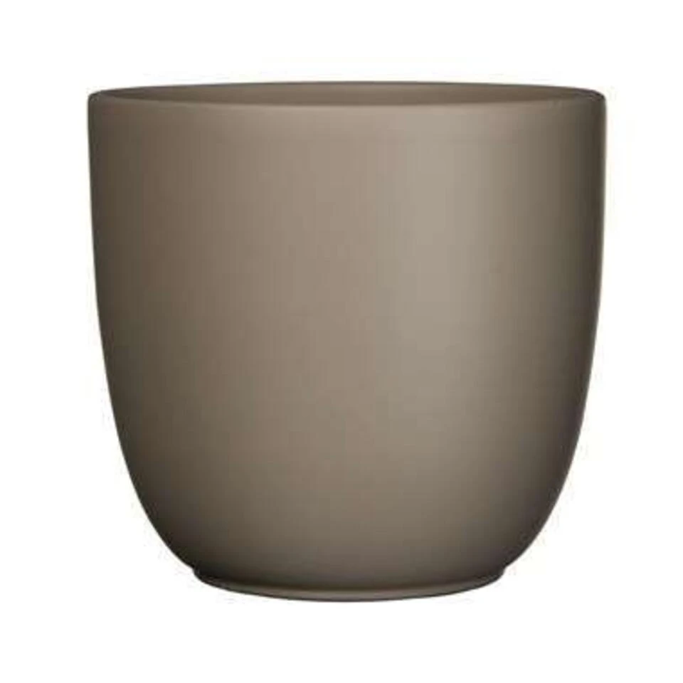 Mica Decorations Bloempot - Taupe Bruin - Mat - Keramiek - 28 X 25 Cm - Afbeelding 2