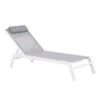 Beliani Tuinligstoel CATANIA - Grijs Polyester, Aluminium