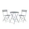 Beliani Bistroset FIORI - Grijs Staal