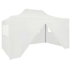 VidaXL Partytent Met 4 Zijwanden Inklapbaar 3x4 M Staal Wit