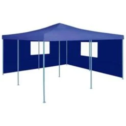 VidaXL Prieel Inklapbaar Met 2 Zijwanden 5x5 M Blauw