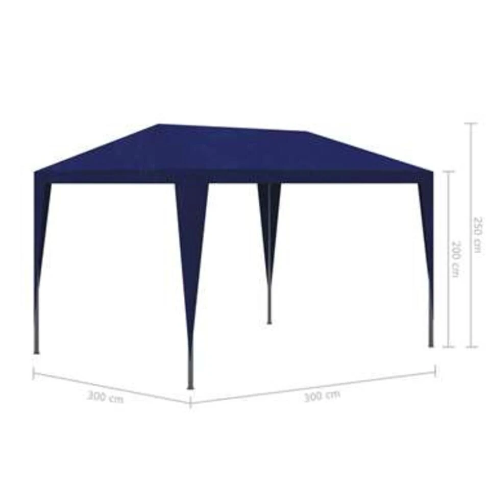 VidaXL Partytent 3x3 M Blauw - Afbeelding 4