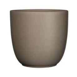 Mica Decorations Bloempot - Taupe Bruin - Mat - Keramiek - 28 X 25 Cm