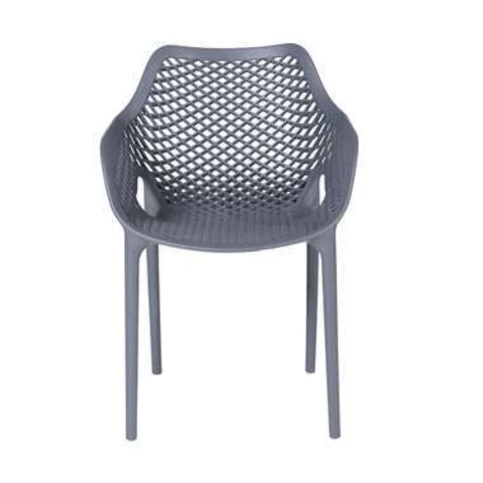 Garden Impressions Air XL Kunststof Tuinstoel Donker Grijs - 2 Stuks - Afbeelding 3