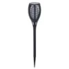 Pro Garden Tuinfakkel - Solar - Zwart - Vlameffect - 62 Cm