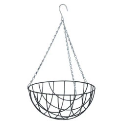 Nature Hanging Basket - Metaaldraad - Donkergroen - 13 X 25 X 25 Cm