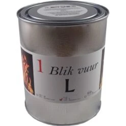 Merkloos Tuinfakkel In Blik - 5 Tot 8 Branduren - 11 X 13 Cm