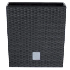 Prosperplast Plantenbak Rato - Antraciet - Rotan - Kunststof - 26 Cm