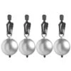 Patifix Tafelkleedgewichtjes - 4 Stuks - Ballen - Zilverkleurig
