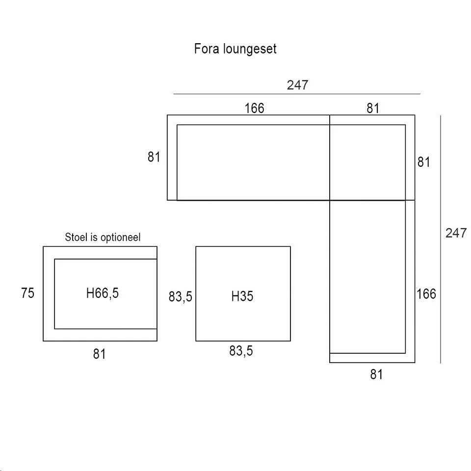 Garden Impressions Fora Loungeset 5-delig - Koper - Afbeelding 3