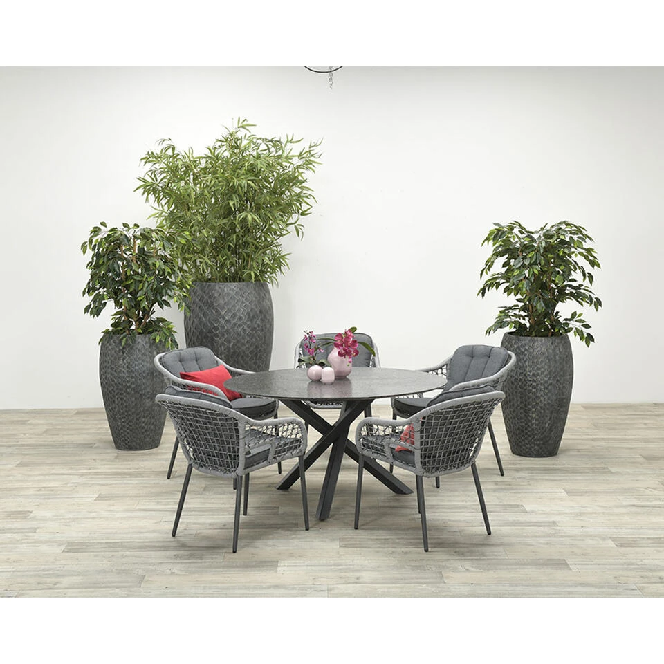 Studio 20 Gigi Tuintafel Ø140 Cm - Diamond Black - Afbeelding 2