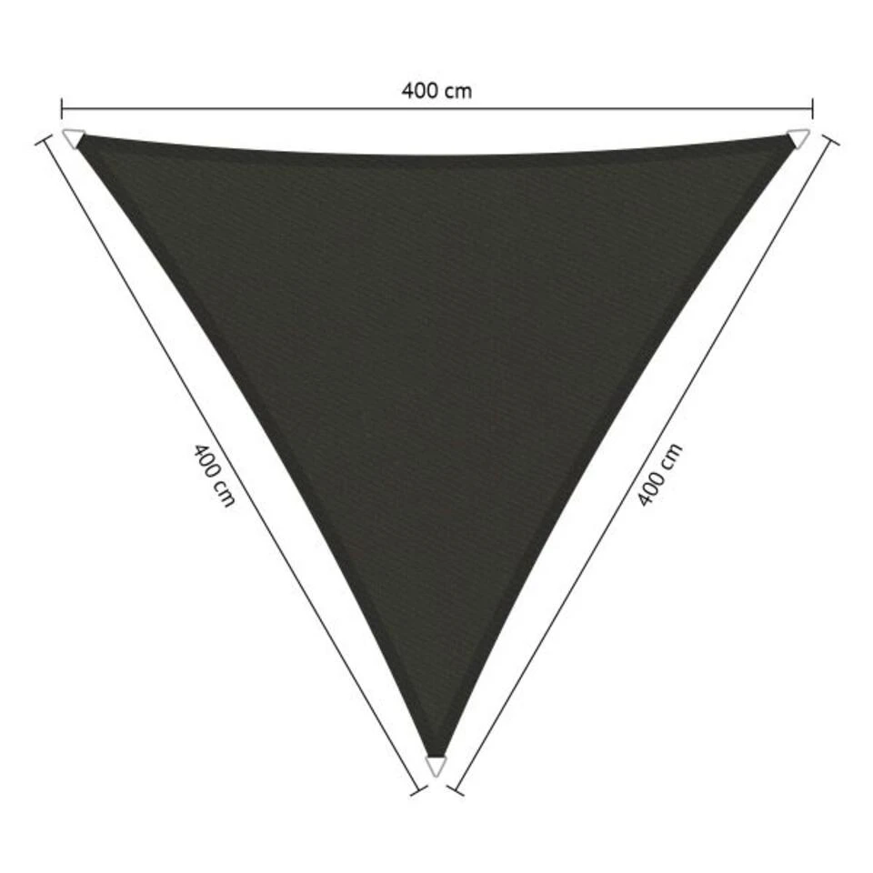 Shadow Comfort Waterafstotend, Driehoek 4x4x4,m Warm Grey Metset