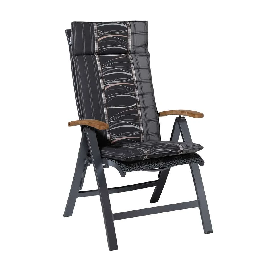 Madison - Hoge Rug - Lines Grey - 120x50 - Grijs - Afbeelding 2