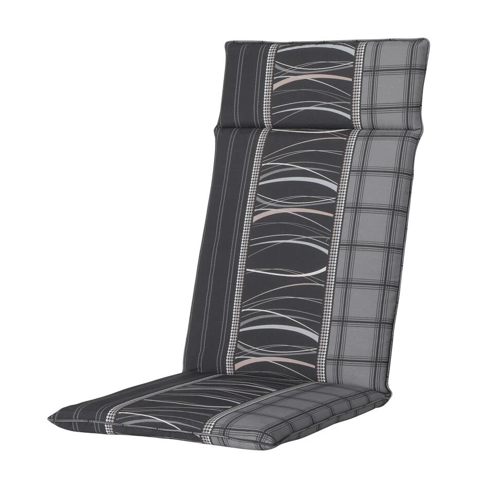 Madison - Hoge Rug - Lines Grey - 120x50 - Grijs