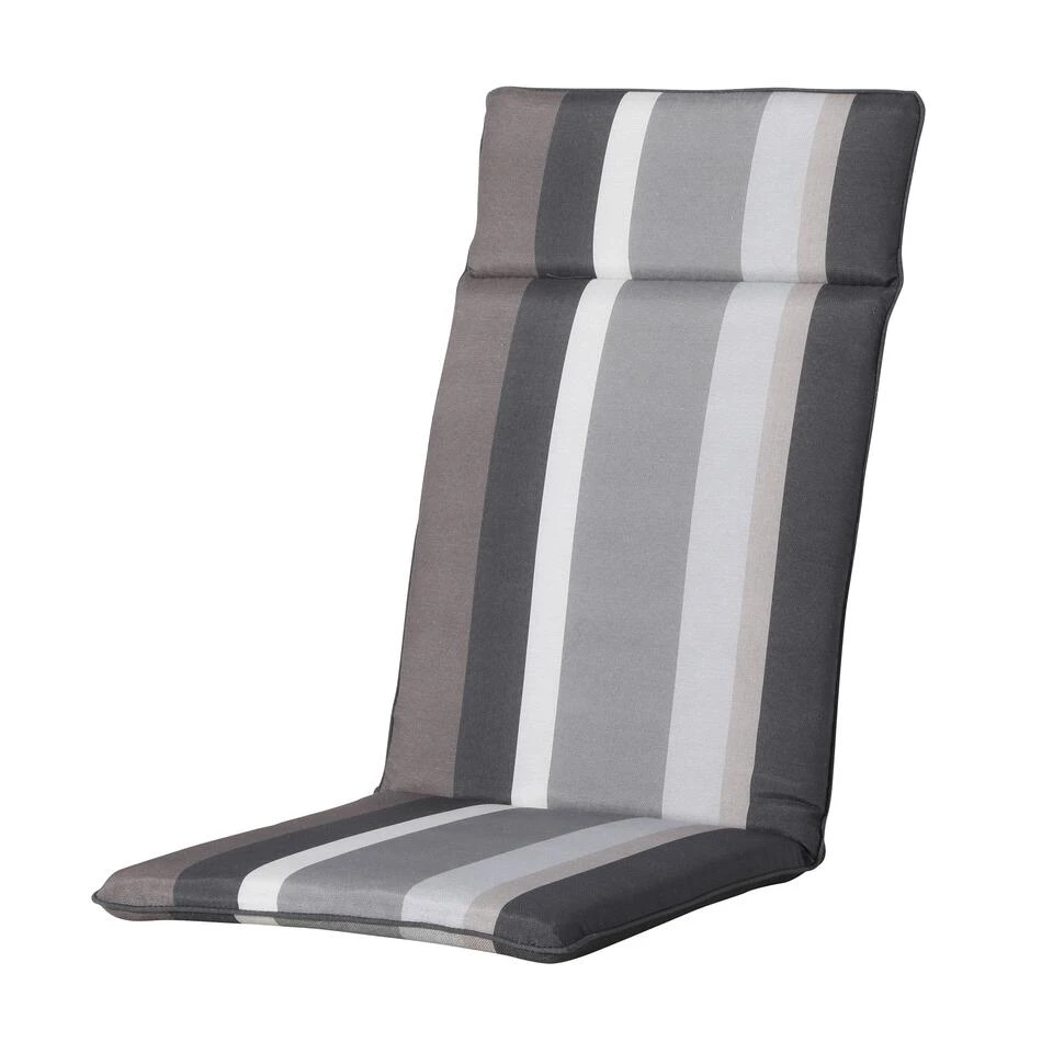 Madison - Hoge Rug - Stripe Grey - 120x50 - Grijs