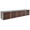 VidaXL Plantenbak Verhoogd 400x80x45 Cm Gegalvaniseerd Staal Bruin