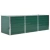 VidaXL Plantenbak Verhoogd 240x80x77 Cm Gegalvaniseerd Staal Groen