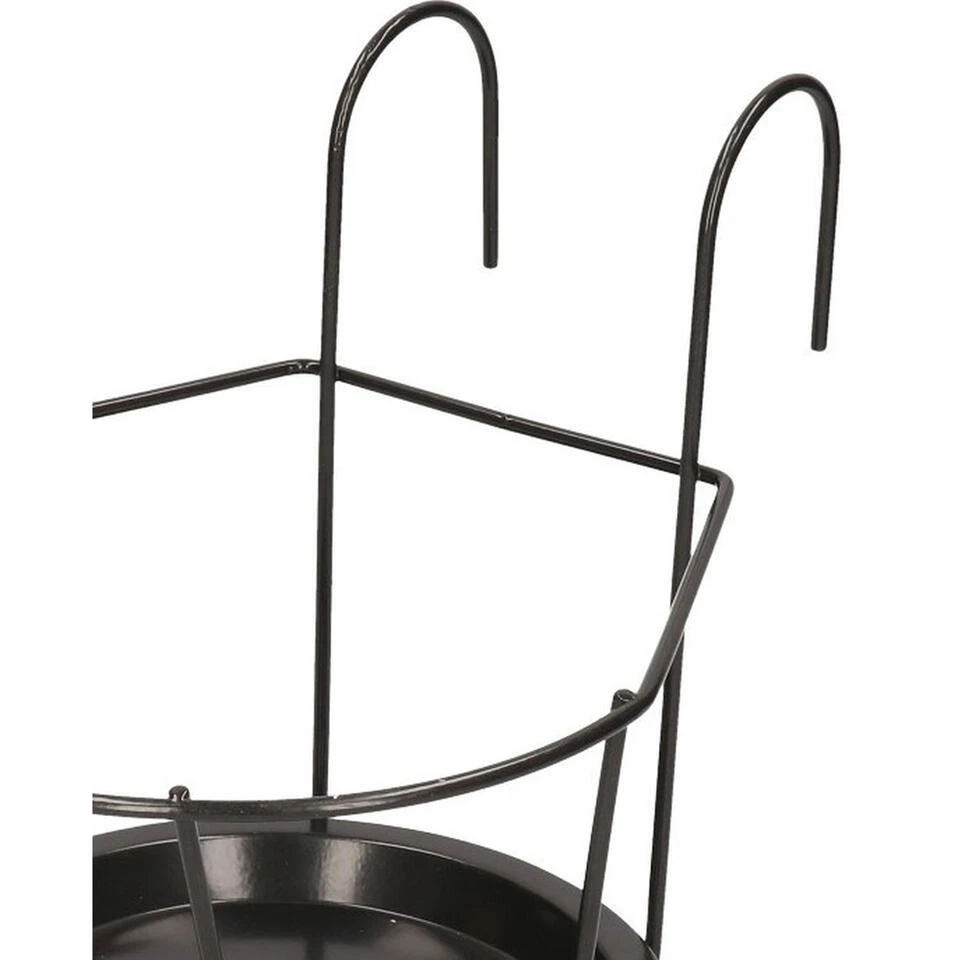 Merkloos Bloempot - Metaal - Standaard/hanger - 20 Cm - Afbeelding 2