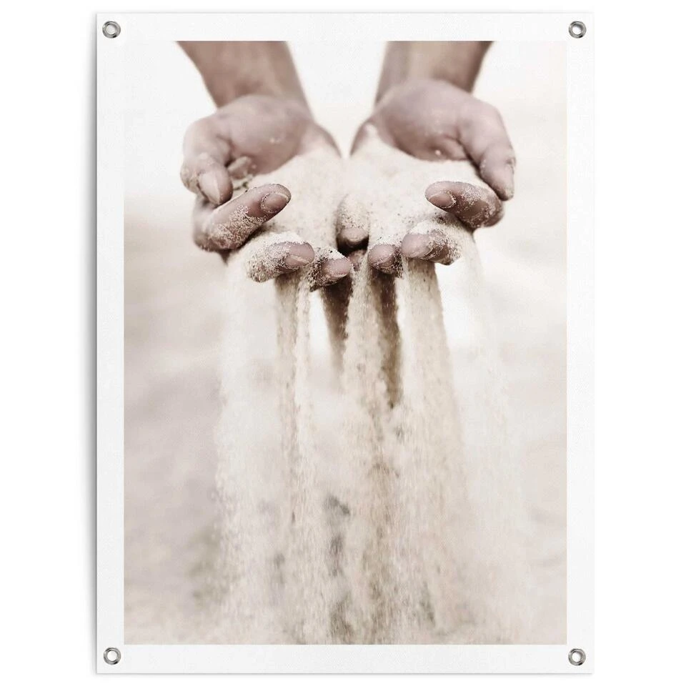 Tuinposter Zand 80x60 Cm Beige