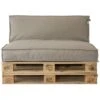 2L Metro Lounge Beige Palletkussens - Set Zit- En Rugkussen