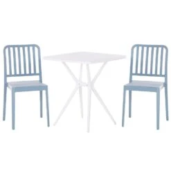 Beliani Bistroset SERSALE - Blauw Synthetisch Materiaal