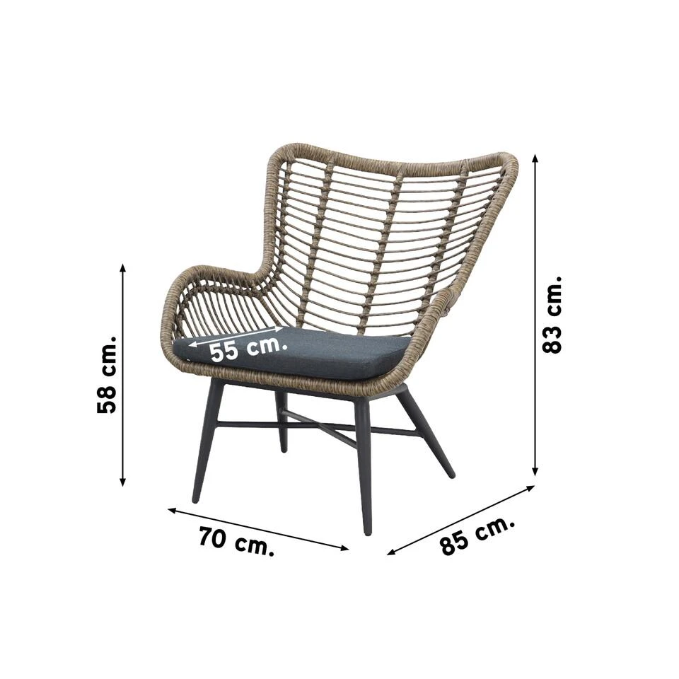 Jasmine Loungestoel - Natural - Afbeelding 2