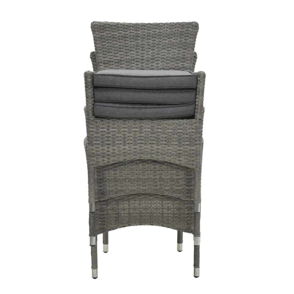 Garden Impressions Jerba Tuinstoel Grijs - 4 Stuks - Afbeelding 3