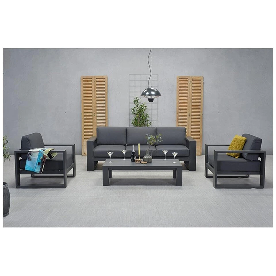 Garden Impressions Plaza 3-zits Lounge Tuinbank - Donker Grijs - Afbeelding 2