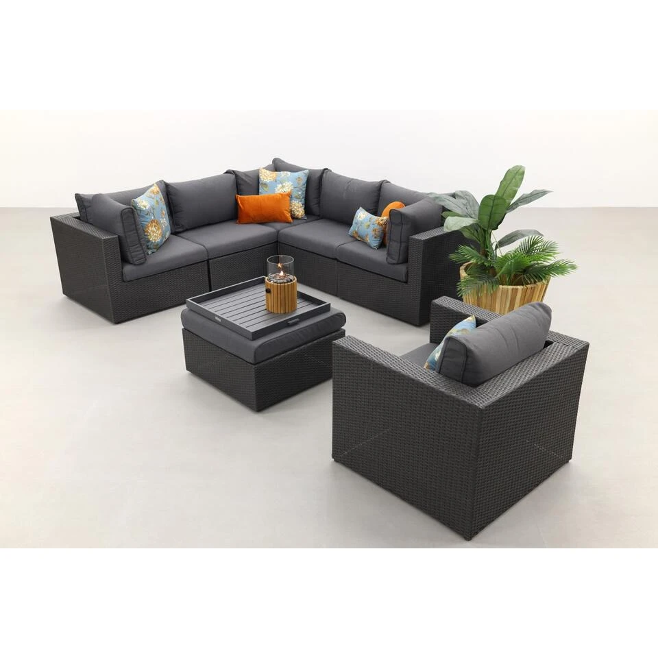 Suns Loungeset Parma - Inclusief Fauteuil - Antraciet - Afbeelding 2