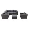 Suns Loungeset Parma - Inclusief Fauteuil - Antraciet