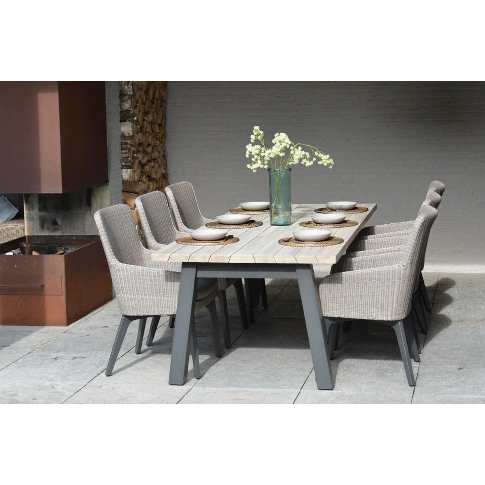 Taste Derby Tuintafel - 240x100 Cm. - Antraciet Poten - Afbeelding 4
