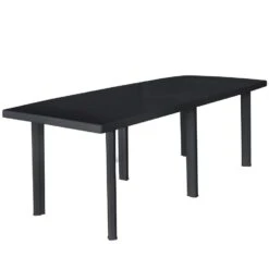 VidaXL Tuintafel 216x90x72 Cm Kunststof Antraciet