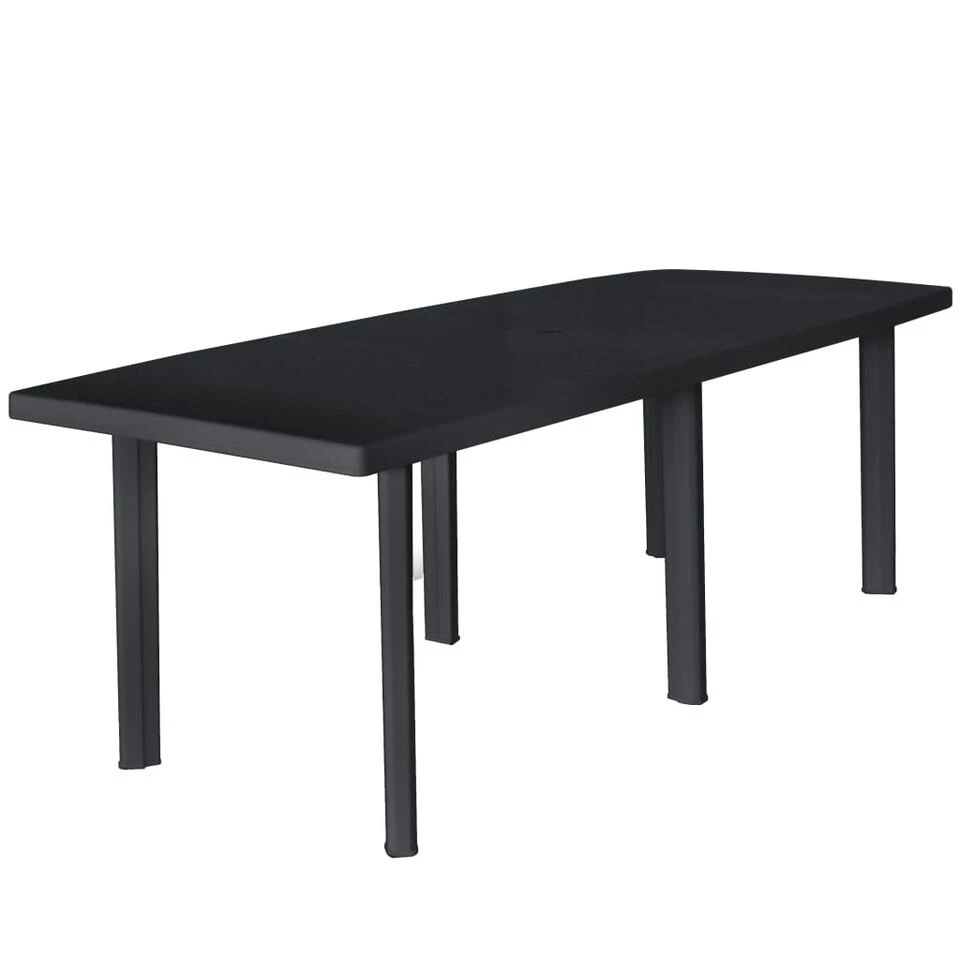 VidaXL Tuintafel 216x90x72 Cm Kunststof Antraciet