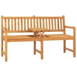 VidaXL Tuinbank Met Tafel 3-zits 150 Cm Massief Teakhout