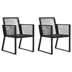 VidaXL Tuinstoelen 2 St PVC-rattan Zwart Overig