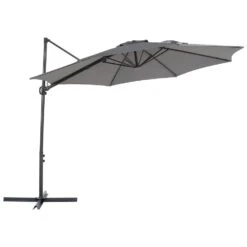 Beliani Cantilever Parasol SAVONA II - Grijs Polyester