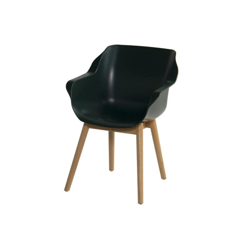 Set Van 2- Hartman Sophie Studio Diningstoel- Night Green- Teak Poot - Afbeelding 3