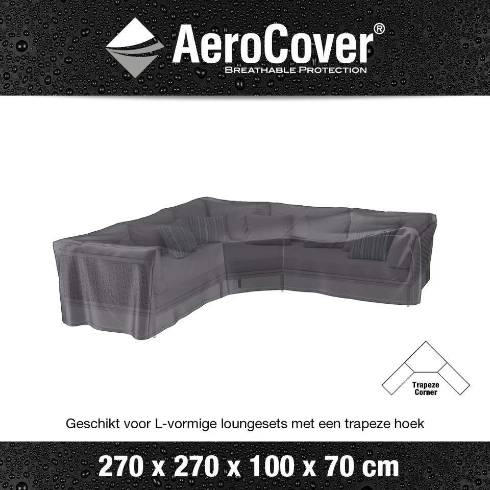 Aerocover Loungesethoes 270x270 Cm - L-vorm Trapeze - Afbeelding 2