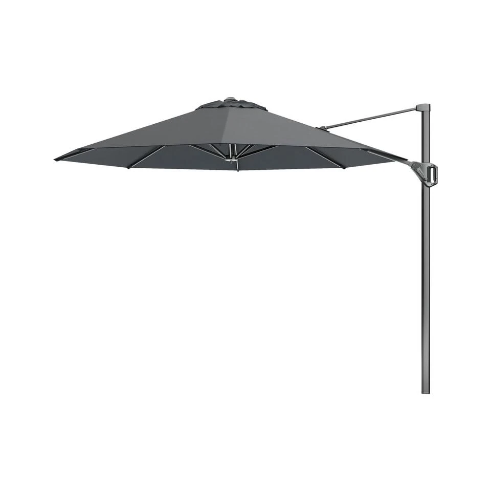 Platinum Voyager Ronde Zweefparasol T1 3 M. - Antraciet + Voet En Hoes - Afbeelding 2