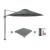 Platinum Voyager Ronde Zweefparasol T1 3 M. - Antraciet + Voet En Hoes