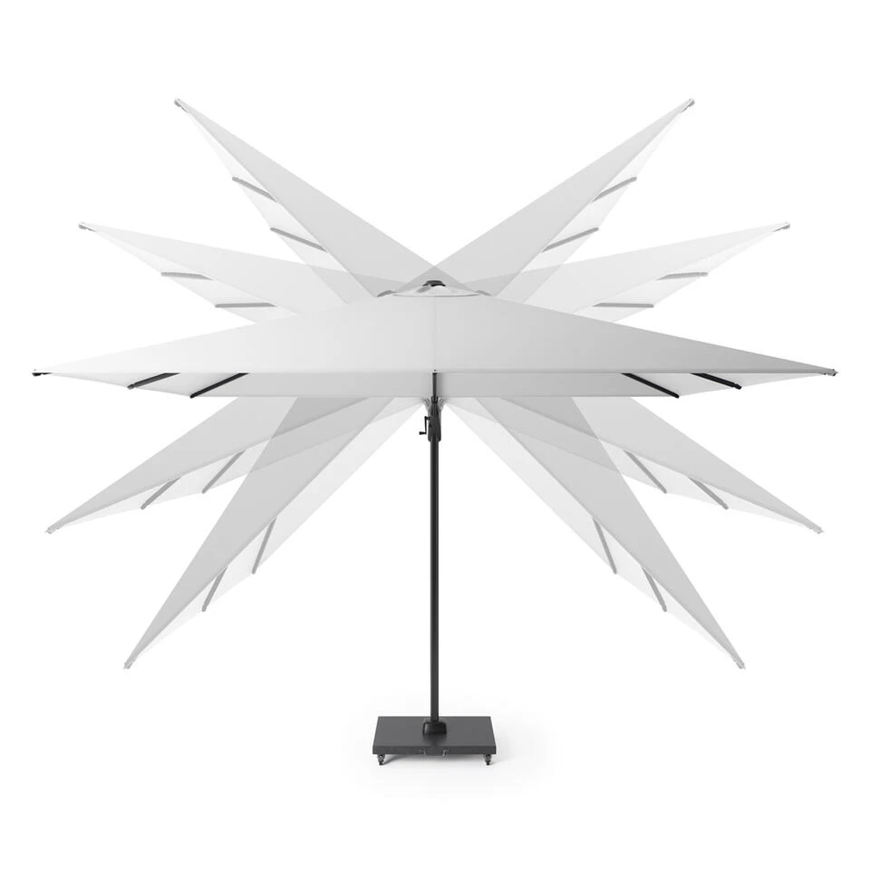 Platinum Voyager Vierkante Zweefparasol T2 2,7x2,7 M. - Antraciet - Afbeelding 2