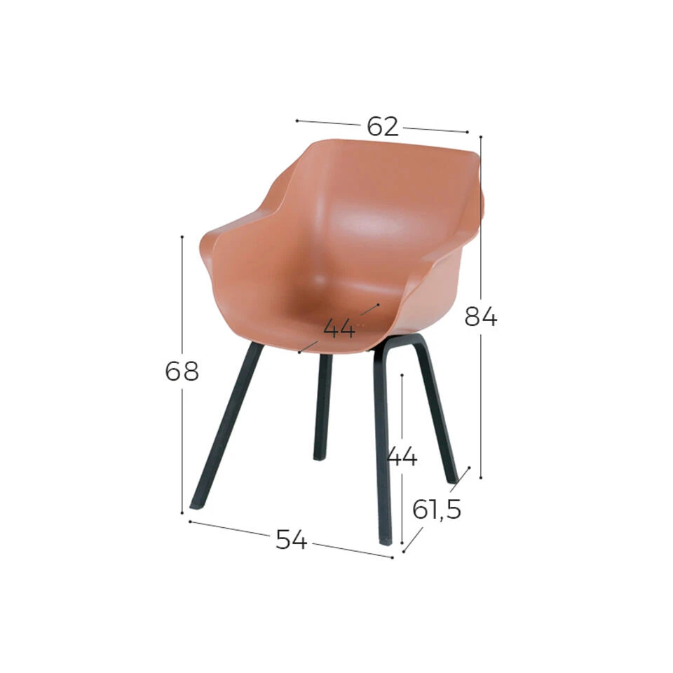 Hartman Sophie Element Dining Armstoel- Italian Terra - 4 St. - Afbeelding 2