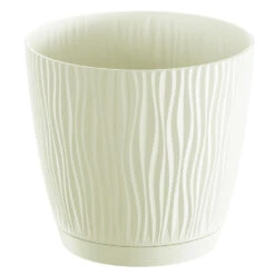 Prosperplast Plantenpot/bloempot - Kunststof - Creme - D28 X H26 Cm