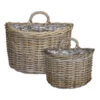 Mica Decorations Marcia Plantenmand Muurhanger - Set Van 2 - Rotan