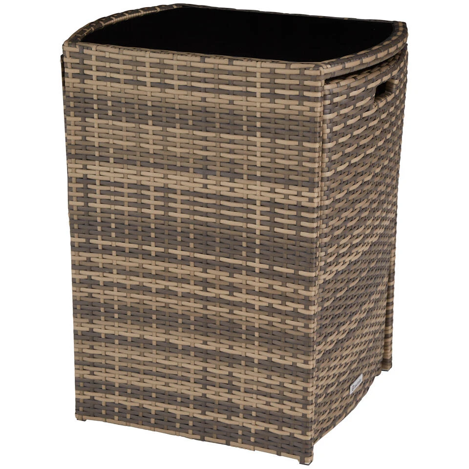 Tectake - Wicker Tuinset Bistroset - Hamburg - Natuurkleur - Afbeelding 4