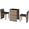 Tectake - Wicker Tuinset Bistroset - Hamburg - Natuurkleur