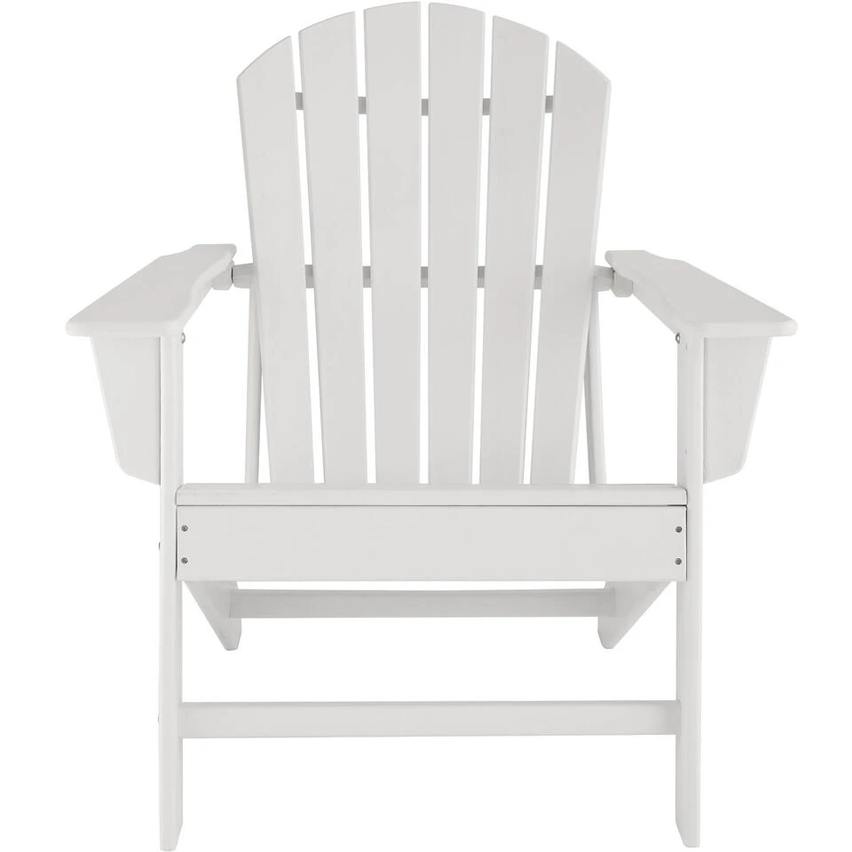 Tectake - Tuinstoel Joan Wit - Tuinstoel In Houtlook - Afbeelding 4