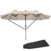 Tectake - Dubbele Parasol Silia - Terrasparasol - Beige