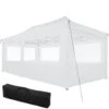 Tectake - Partytent 3x6 M. Opvouwbaar- 4 Wanden- Wit